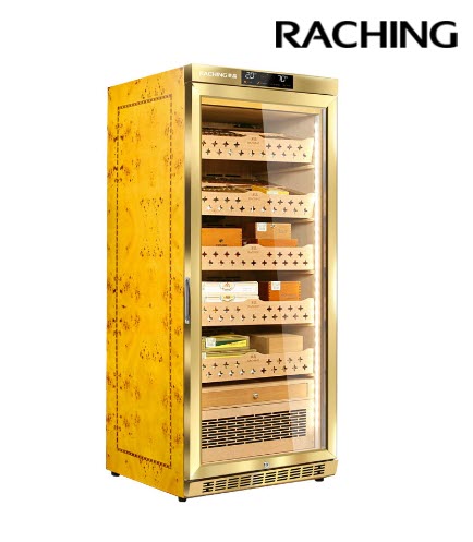 RACHING MON1800A - GOLD (1000 Cigars) | Precision Electronic Cigar Humidor Cabinet