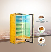 Load image into Gallery viewer, RACHING MON1800A - GOLD (1000 Cigars) | Precision Electronic Cigar Humidor Cabinet