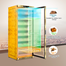 Load image into Gallery viewer, RACHING - MON3800A - Champagne Gold (1500 Cigars) | Precision Electronic Cigar Humidor