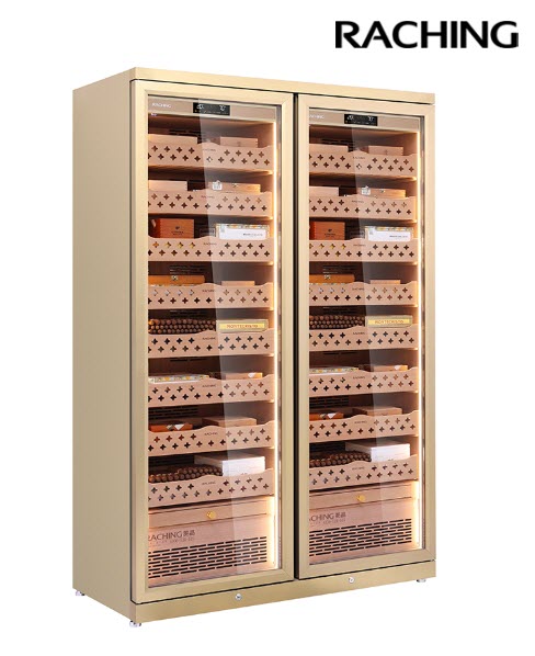 Raching CD1200 - GOLD (3200 Cigars) | Climate Controlled Cigar Humidor