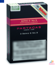 Load image into Gallery viewer, PARTAGÁS Serie D No. 5 Tubos | Box 15 A/T (Packs of 3)