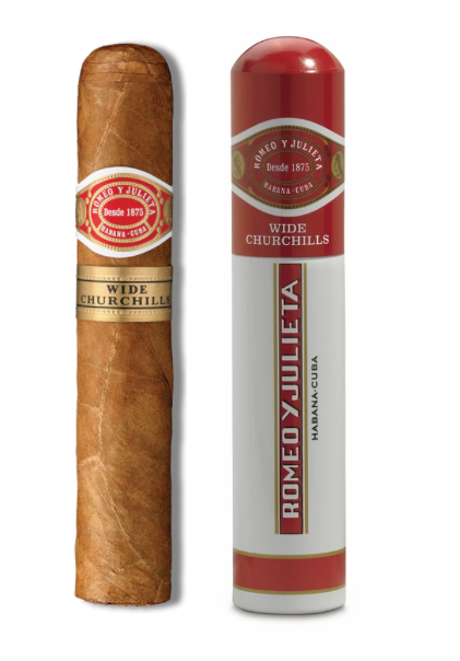 ROMEO Y JULIETA Wide Churchills (Tubos) | Box of 15 (Pack of 3's)